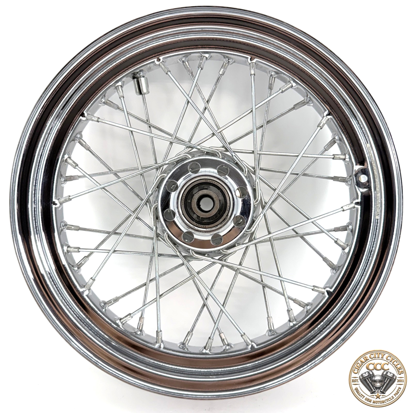 OEM 97-03 HARLEY HERITAGE SOFTAIL FLSTC FLSTS 16X3 CHROME FRONT WHEEL RIM NICE