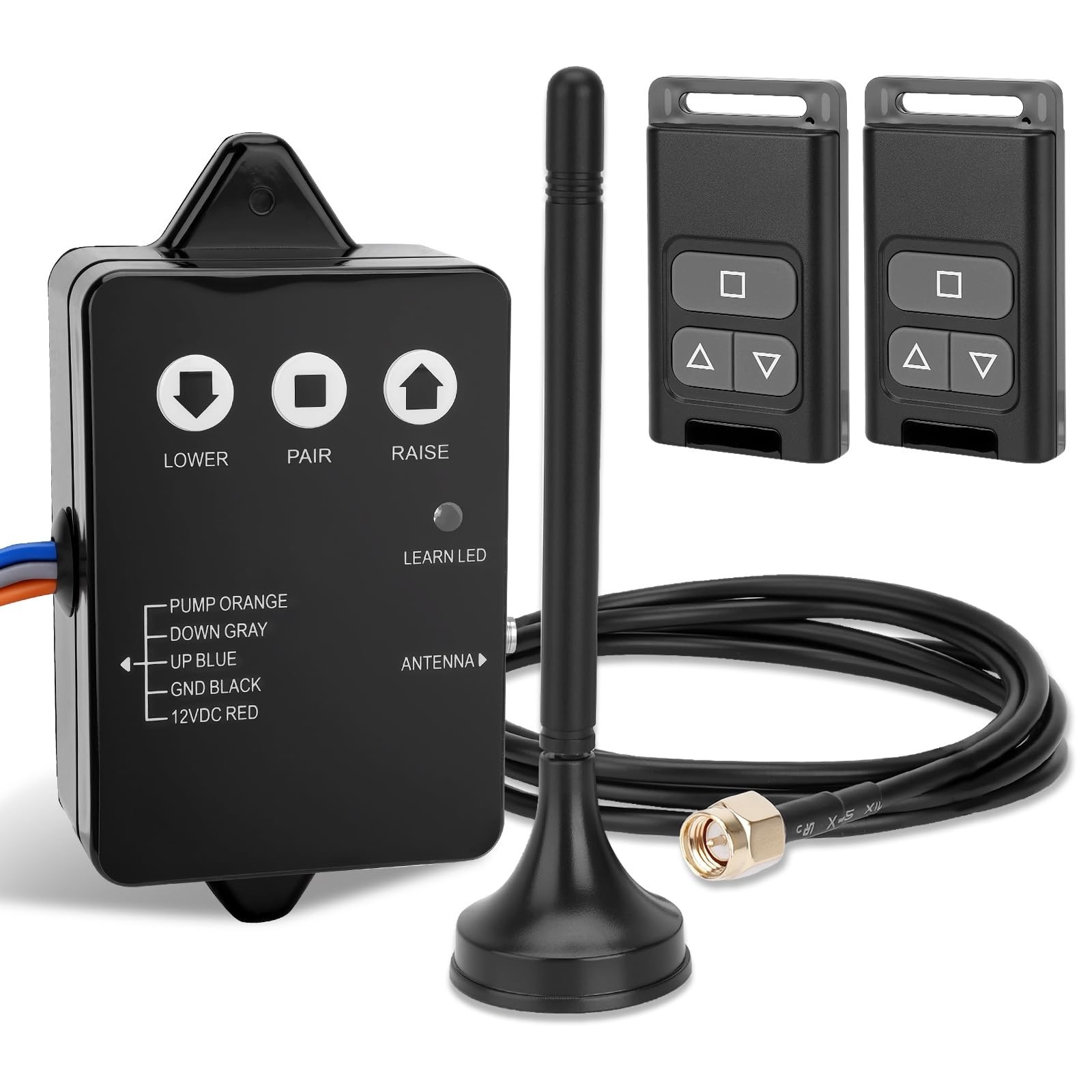 Upgraded 12V Hydraulic Pump Wireless Dump Trailer Remote Controller Kit 3/4 Wire