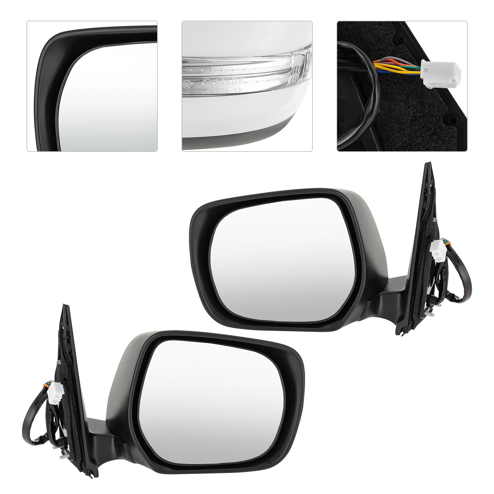 For 2013-2022 Toyota Land Cruiser Power Heated Mirrors Electric Fold Left &Right