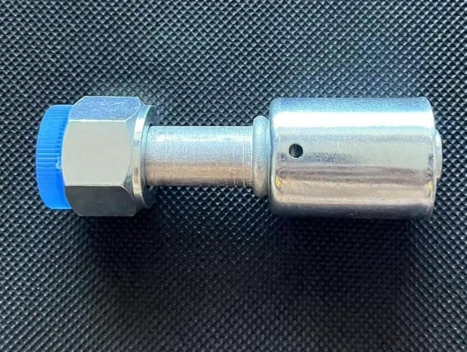 A/C BEADLOCK CRIMP ON AC FITTING FEMALE O RING STRAIGHT #10 NUT #10 HOSE BL1303