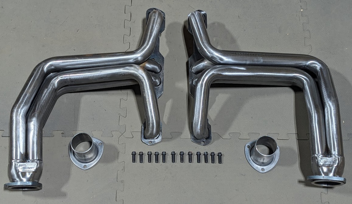 Sanderson Small Block Chevy 265 400 V8 SBC Steel D Port Exhaust Headers C33DP