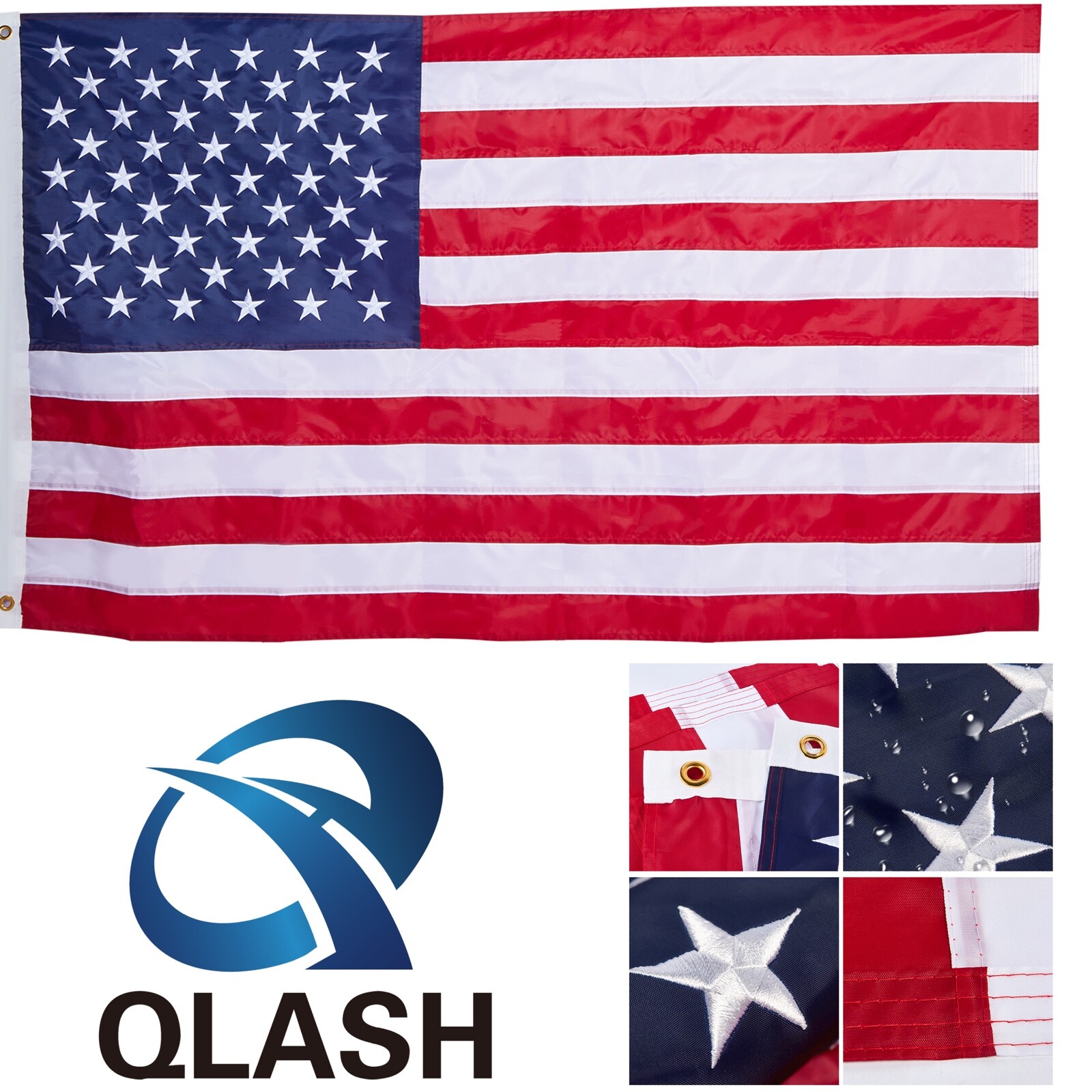 American Flag 3x5 US Flag Outdoor Heavy Duty, Longest Lasting Embroidered Stars