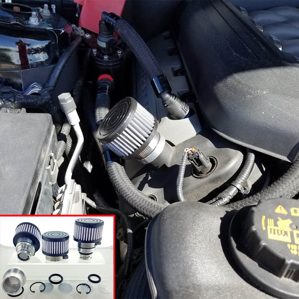 UPR Billet One-Way Valve Cover Crankcase Breather Kit