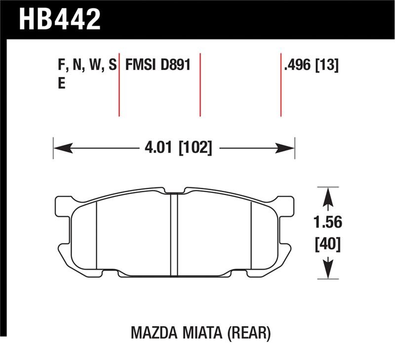 Hawk Performance HB442W.496 DTC-30 Motorsport Brake Pads Hawk Performance HB442W.496 DTC-30 Motorsport Brake Pads