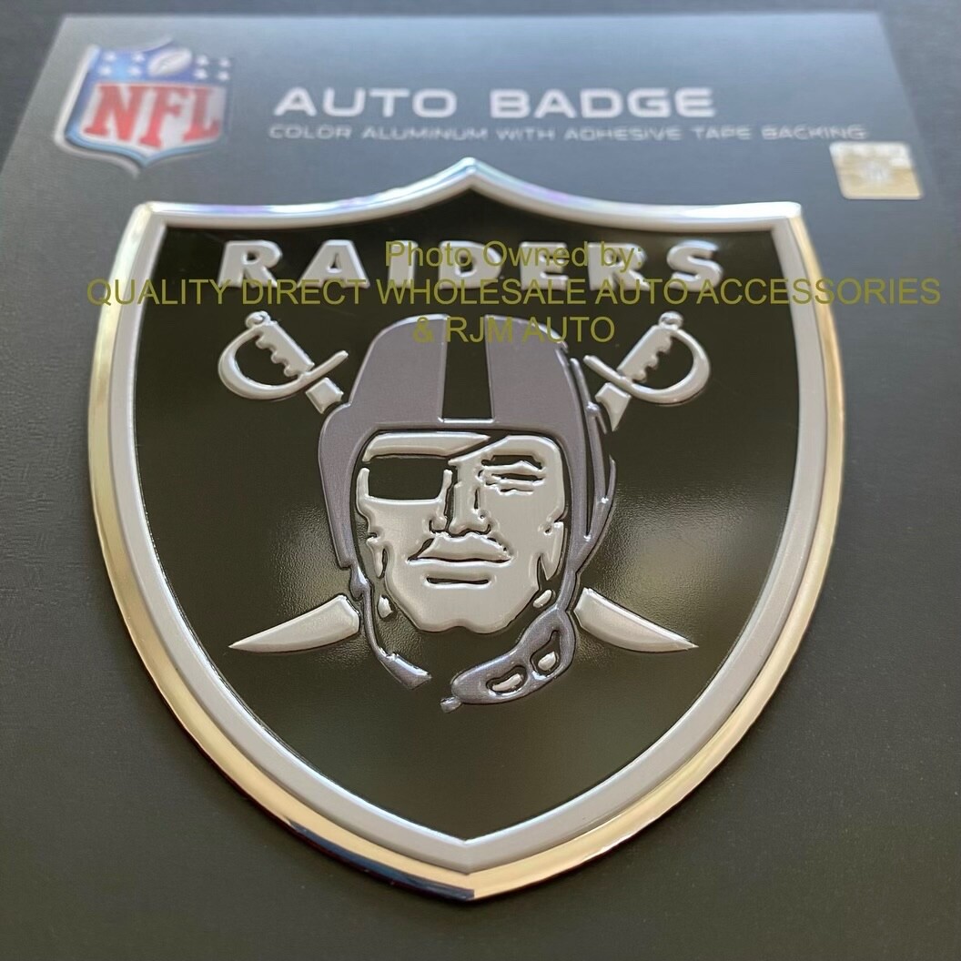 Las Vegas Raiders Metal Decal NFL Steel Auto Emblem Oakland Stocking Best Gift Las Vegas Raiders Metal Decal NFL Steel Auto Emblem Oakland Stocking Best Gift