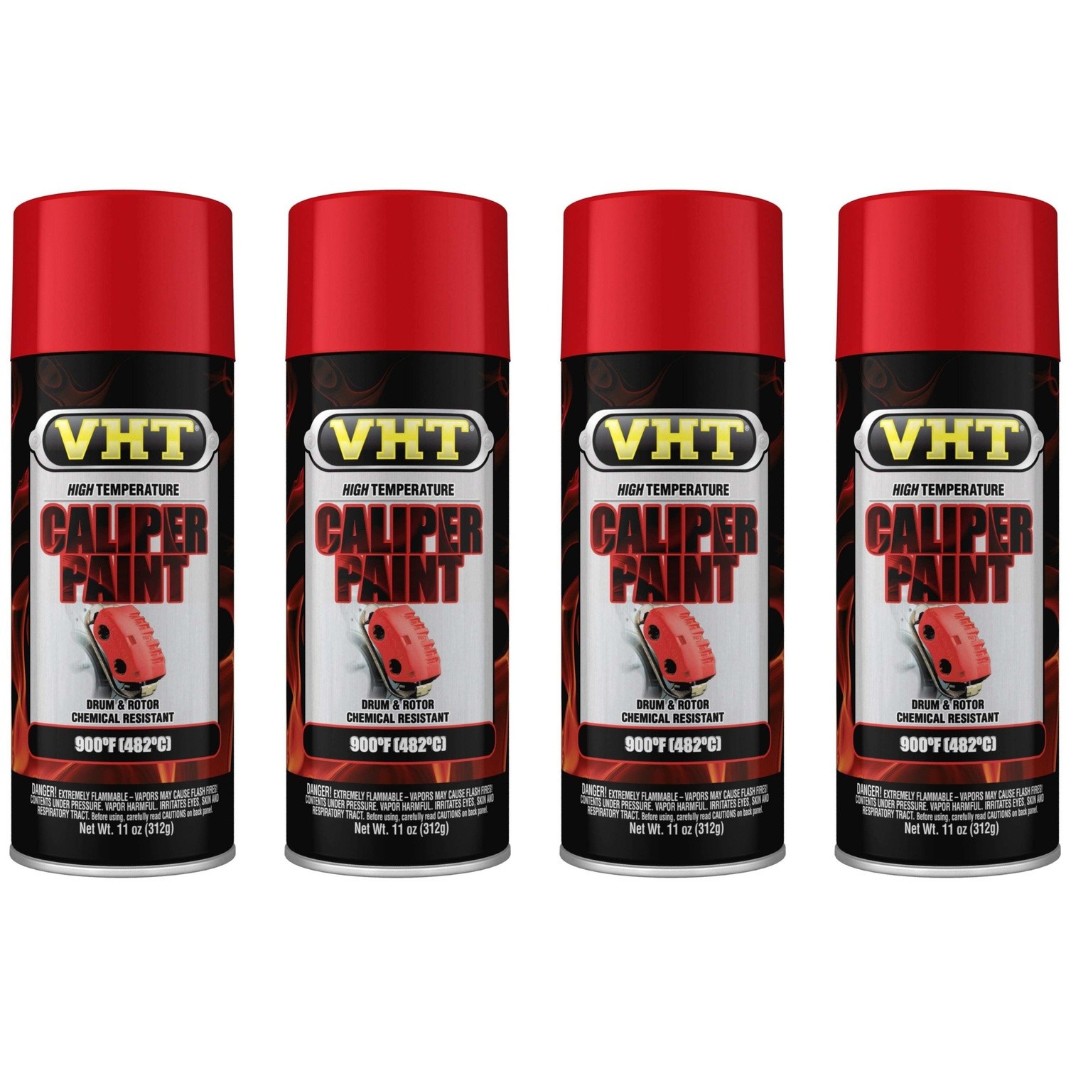VHT SP731-4 PACK REAL RED Brake Caliper Paint  High Heat - 11 oz Aerosol