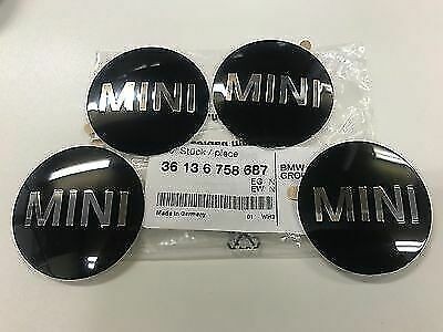Set 4X Genuine Mini Cooper R50 R52 R53 R55 R56 R57 Wheel Center Cap Emblem Hub