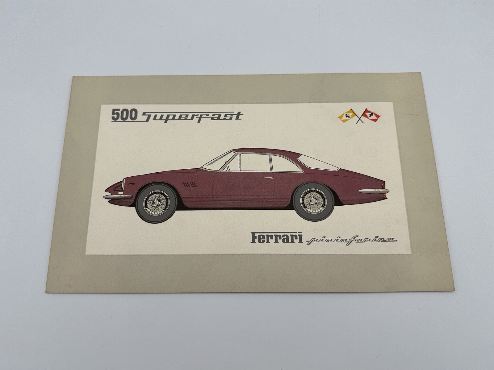 FERRARI 500 SUPERFAST PININFARINA SALES BROCHURE SHEET | FLYER | PROSPEKT 1964 FERRARI 500 SUPERFAST PININFARINA SALES BROCHURE SHEET | FLYER | PROSPEKT 1964