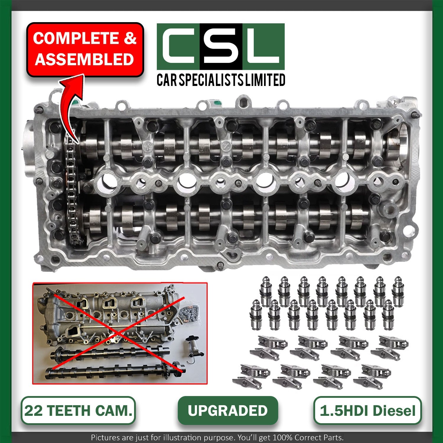 CITROEN PEUGEOT 1.5HDI DV5 CAMSHAFT HOUSING KIT / DV5 CAM CARRIER KIT 9830580480