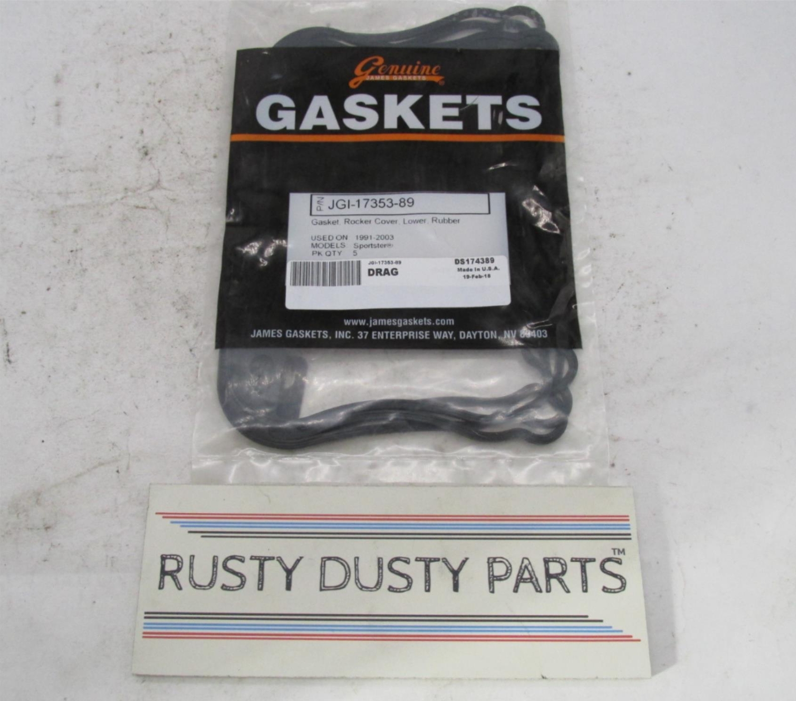 Lot of 4 Harley Davidson James Rubber Lower Rocker Cover Gaskets JGI-17353-89