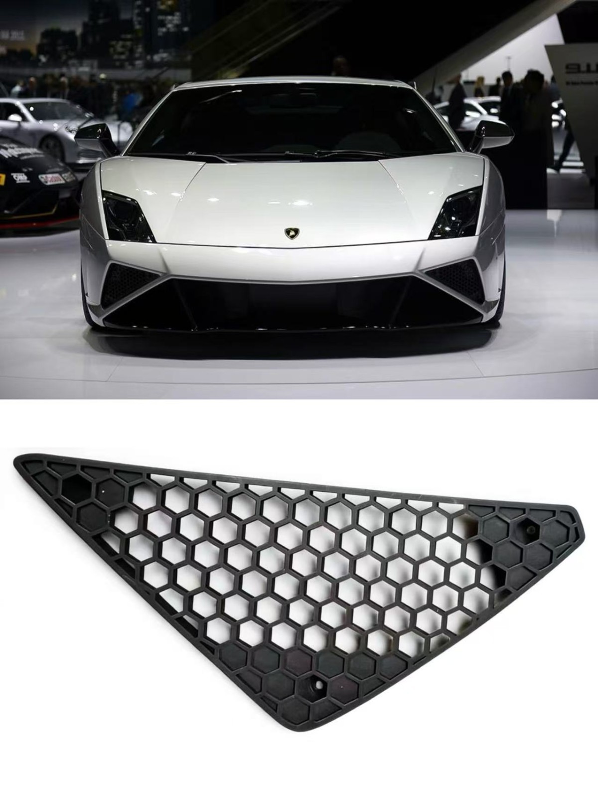 10-13 Lamborghini Gallardo LP560-4c front bumper right drive grid 400807682C 10-13 Lamborghini Gallardo LP560-4c front bumper right drive grid 400807682C