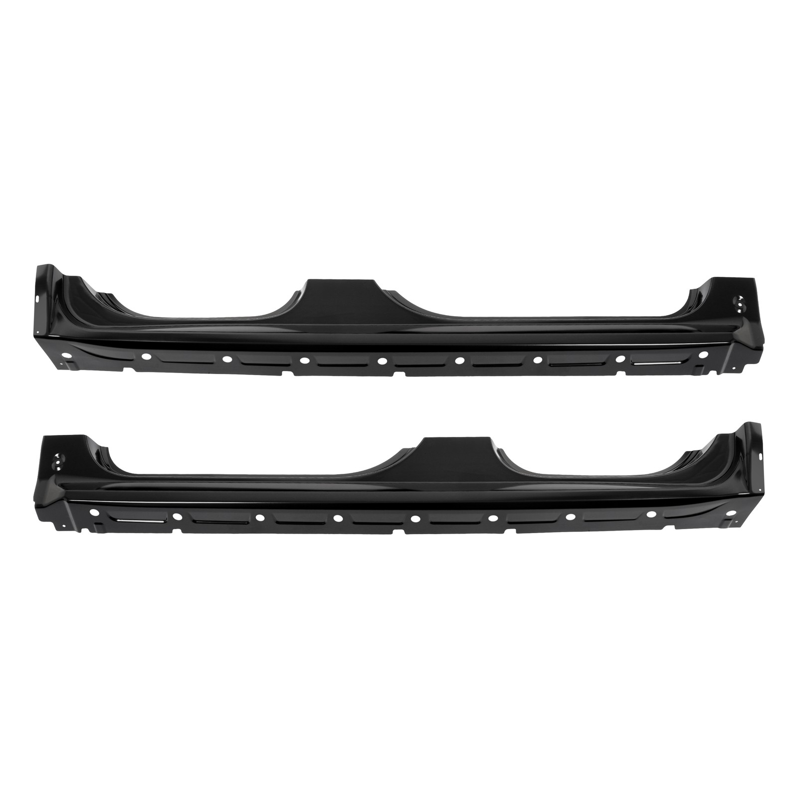 Pair Rocker Panels Primed Black Electrophoresis For 2015-20 Tahoe Yukon Escalade