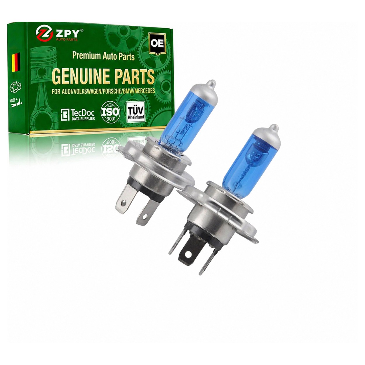 ZPY H7 Halogen Headlight Bulbs High Low Beam 6500K Bright White For Hyundai Kia