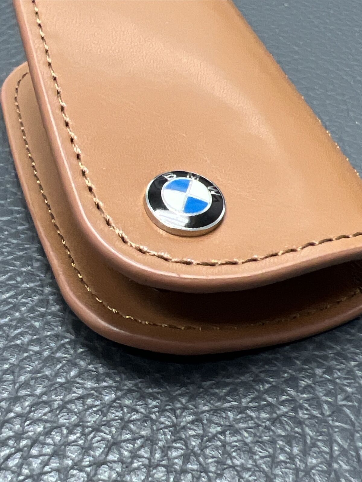 Genuine BMW Brown Leather Key Case Cover