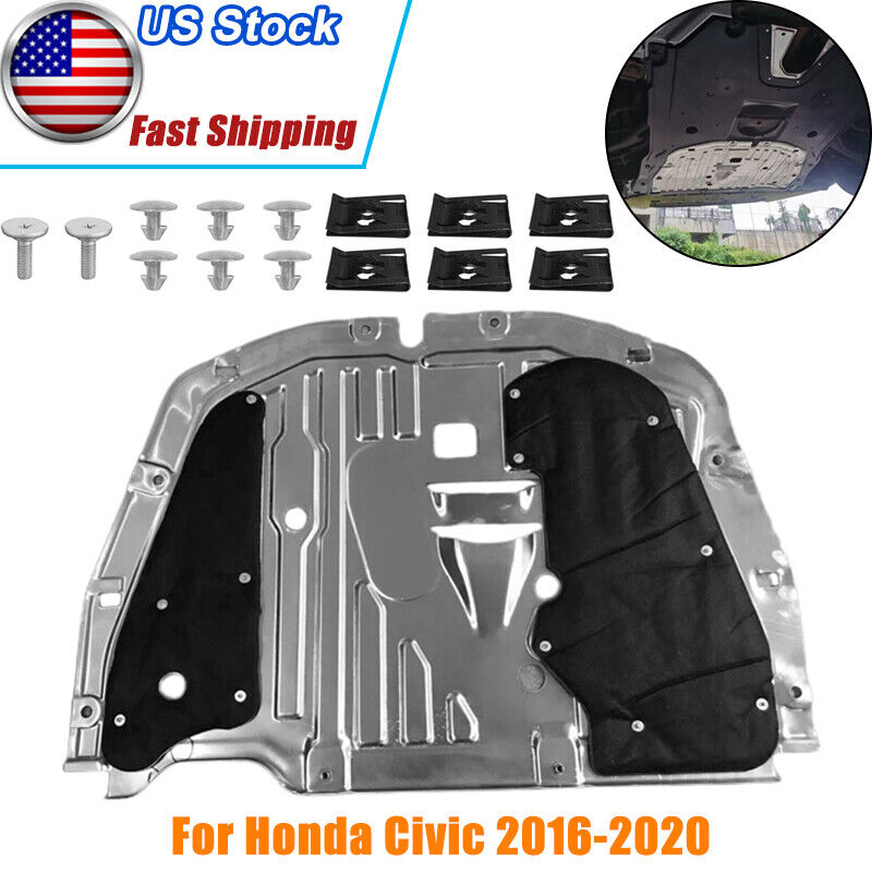 1 pc For Honda Civic 2016-2020 Engine Splash Guard Under Car Shield Cover Board