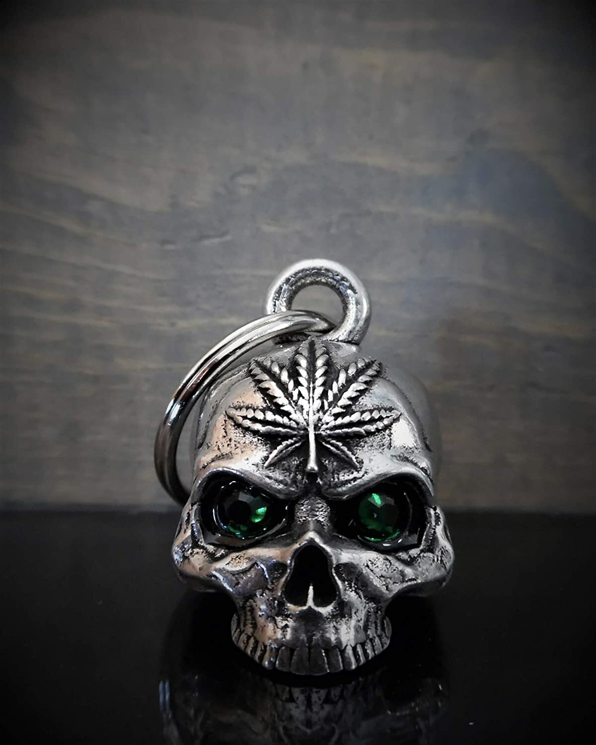 Pot Head Skull Diamond Motorcycle Biker Ride Gremlin Bell Good Luck BB-92, USA