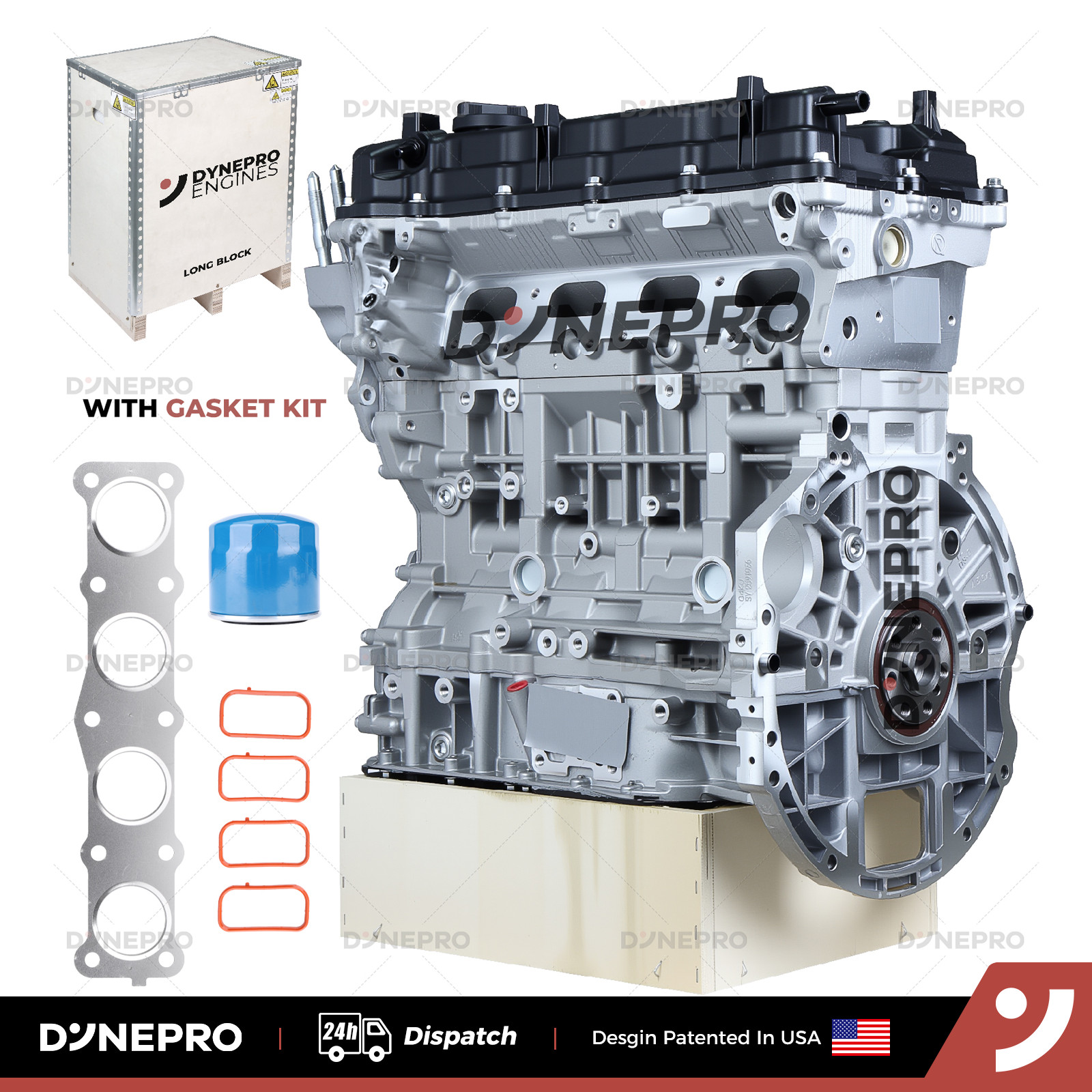 G4KJ GDI Long Block Engine Assy Motor For 2014-2016 Hyundai Kia Sportage 2.4L