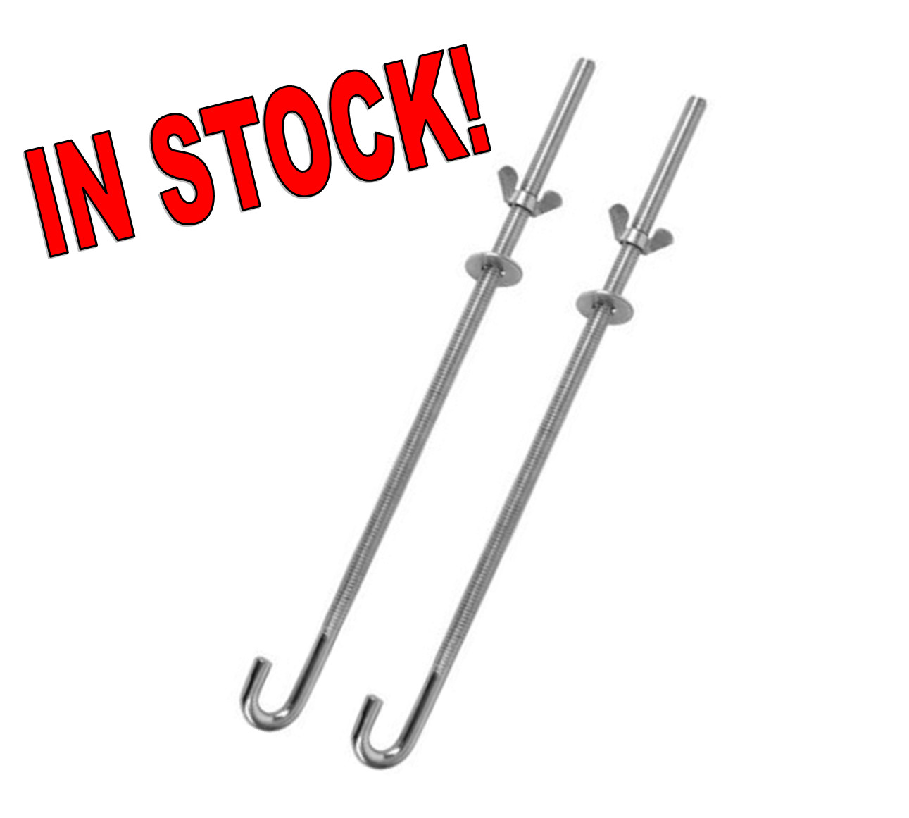 1955 -1966 Chevy GMC Pickup Truck Battery Hold Down Bolts PAIR 3100 C10 GM Truck