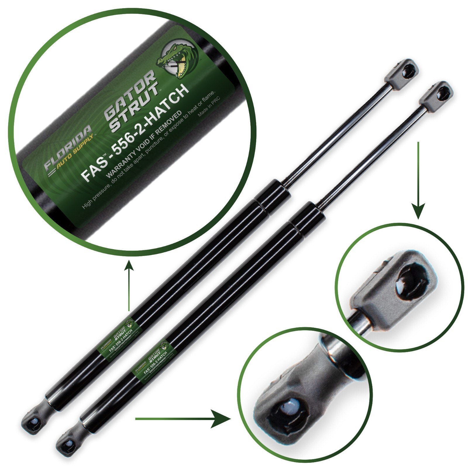 2 Rear Hatch Lift Supports Strut FAS-556 For: 06-12 Mitsubishi Eclipse Hatchback