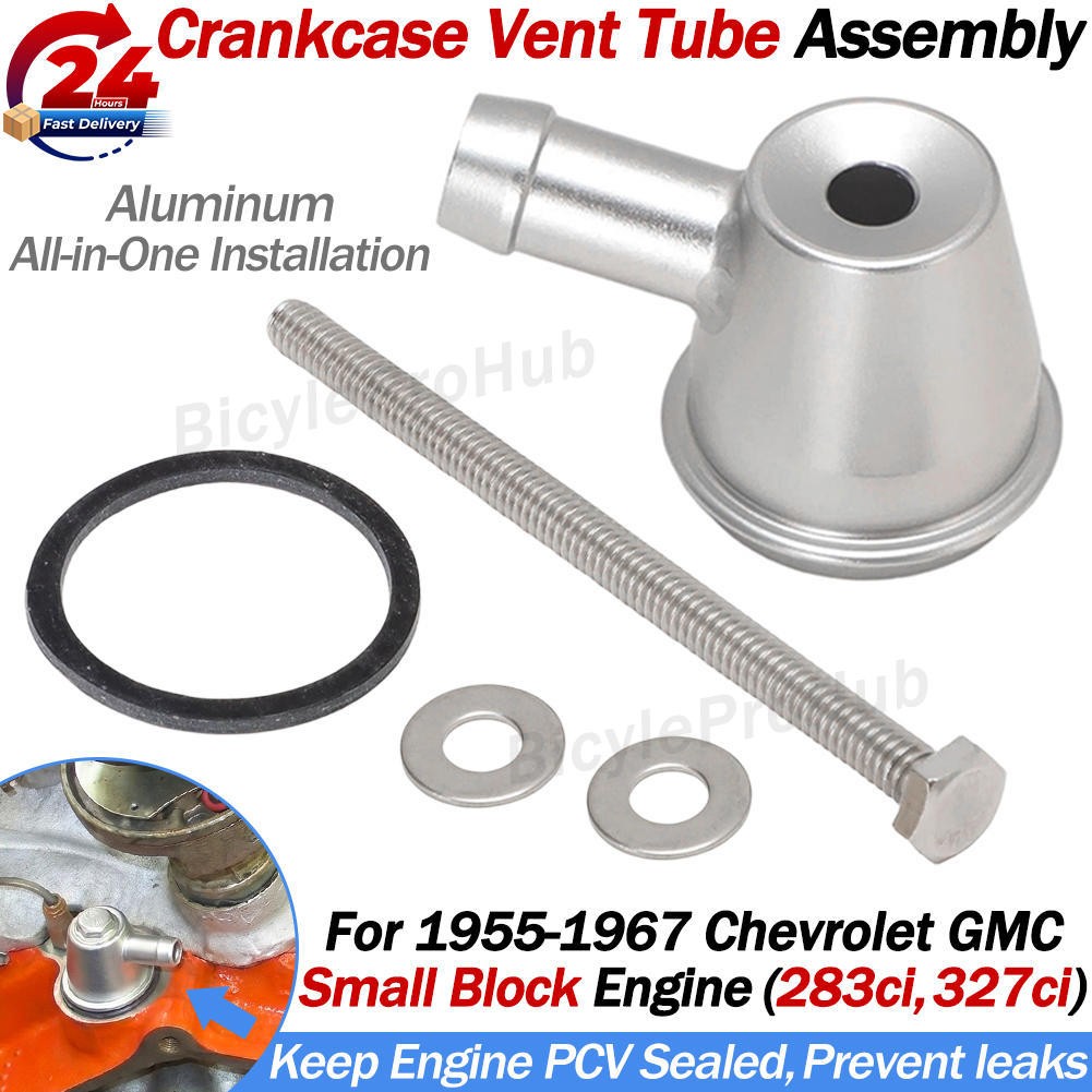 For 1955-1967 Chevrolet GMC Crankcase Vent Tube Assembly Small Block 283ci 327ci For 1955-1967 Chevrolet GMC Crankcase Vent Tube Assembly Small Block 283ci 327ci