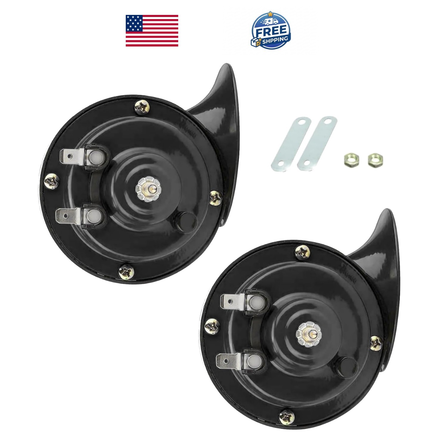 Car Horn, 12V Super Loud Horns, 300DB Waterproof Double Truck Horns, Electric