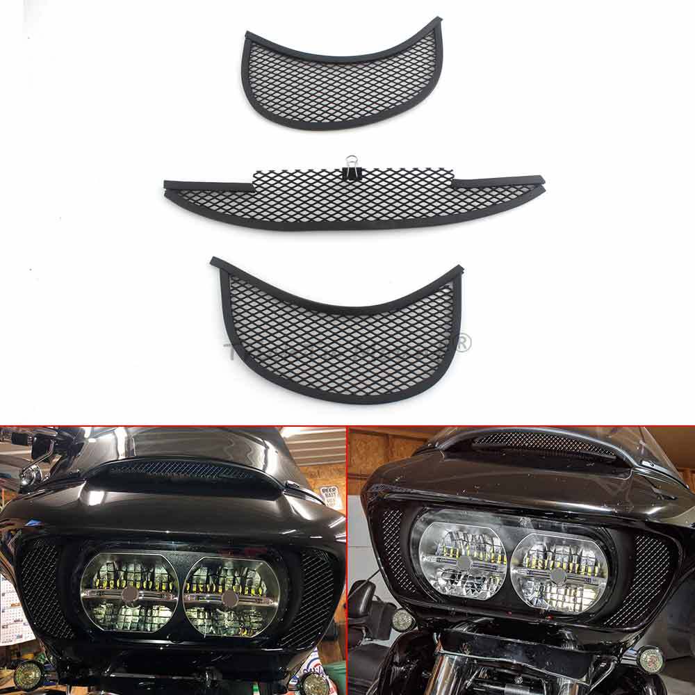 Front Fairing Mesh Vent Screen Grills Fit for Harley Road Glide FLTRX 2015-2023