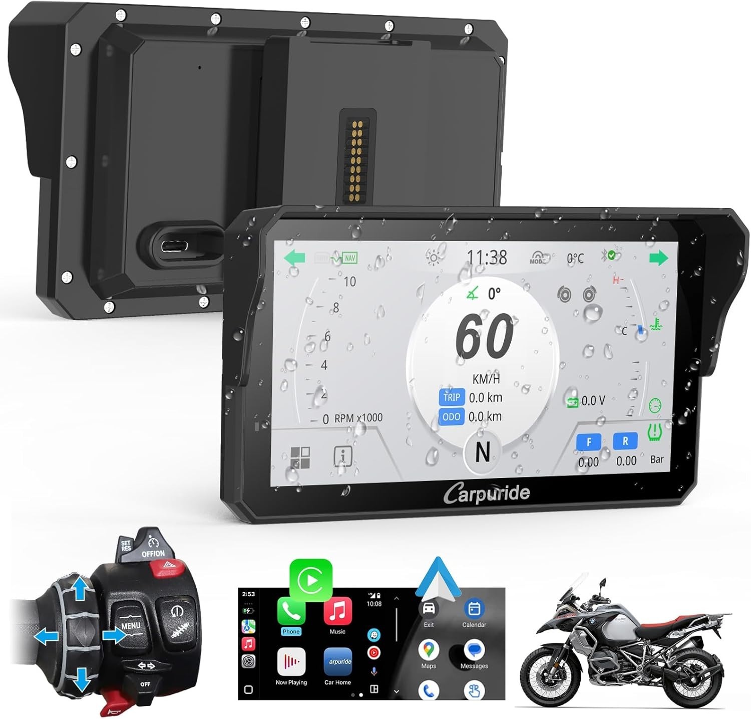 W602BSPRO for BMW Motorcycle Carplay & Android Auto with SOS Call W602BSPRO for BMW Motorcycle Carplay & Android Auto with SOS Call