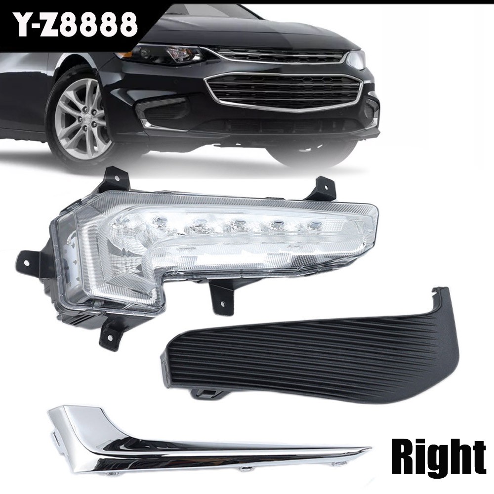 Fits 2016 2017 2018 Chevrolet Malibu Right Passenger Side Fog Lights Lamps kits