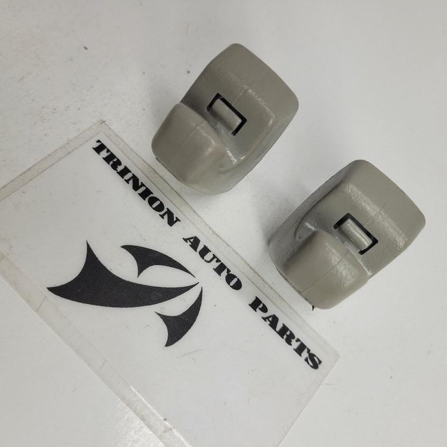 2010-2015 Chevy Malibu Sun Visor Clip Gray with Screws Pair Set of 2 OEM