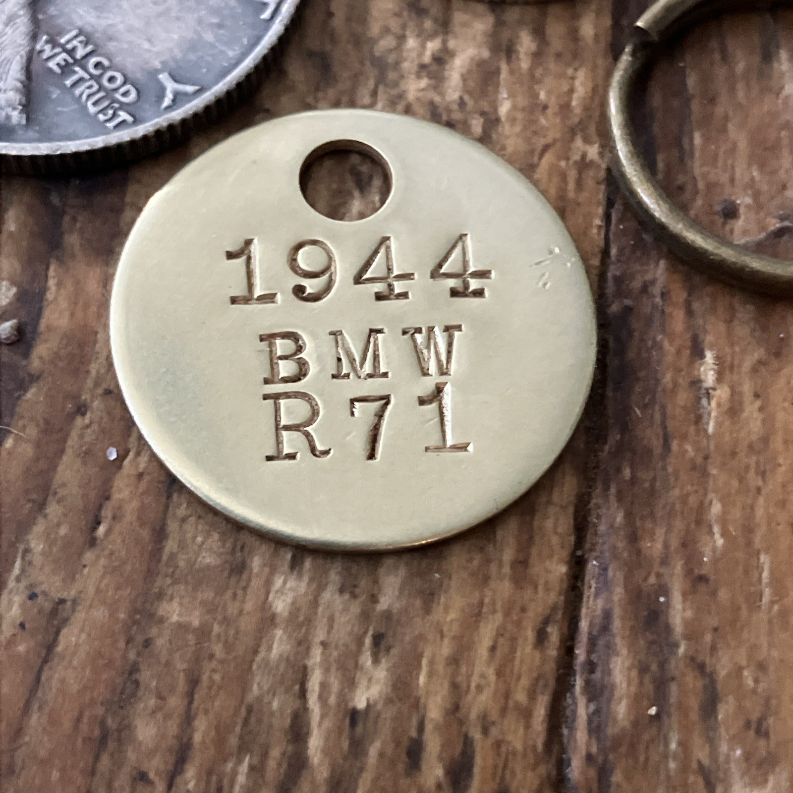 1944 BMW R71 MC Custom Solid BRASS Key Fob Motorcycle [B] ‘44