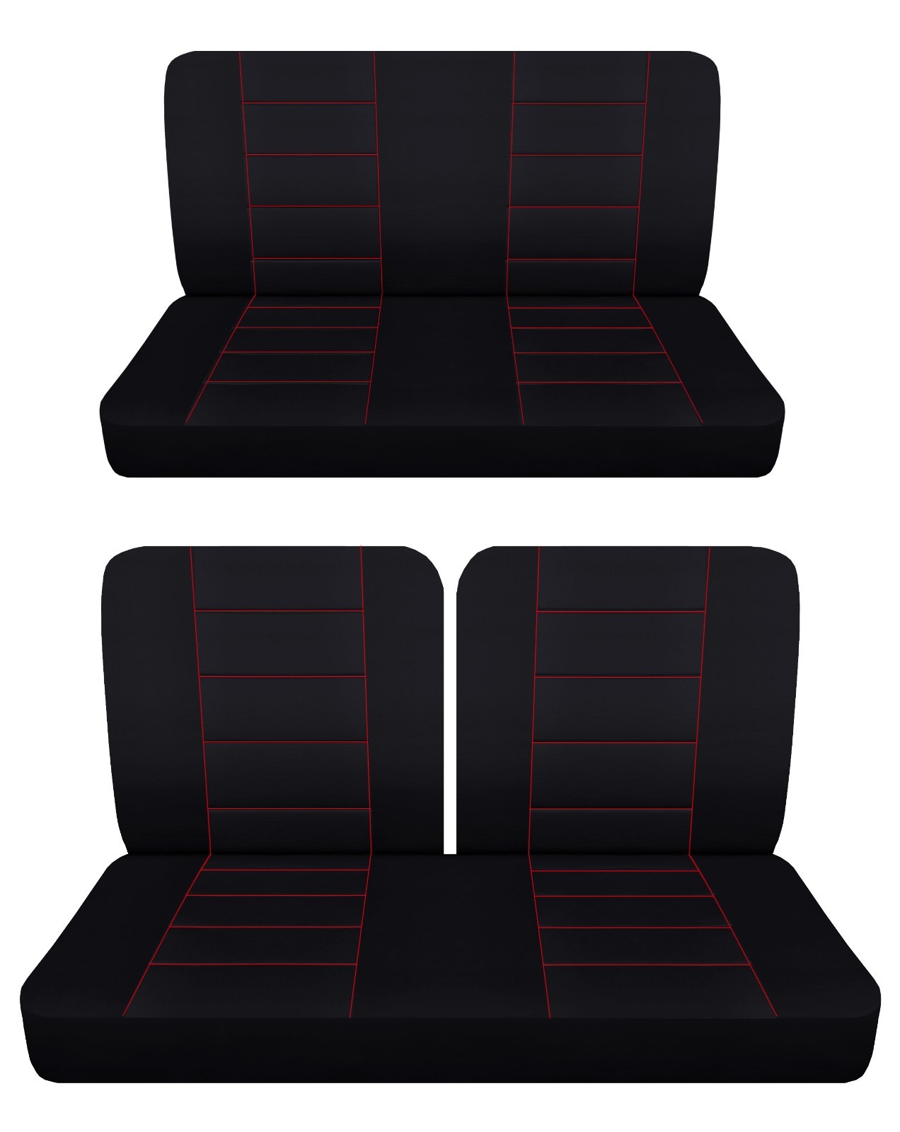Fits 1964 - 1968 Chevy Chevelle 2Door Front 50-50 top and Rear bench seat covers
