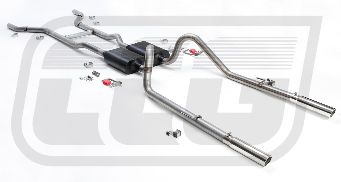 Stainless Header Back Exhaust Muffler System 55-57 Chevrolet V8 Bel Air 150 210