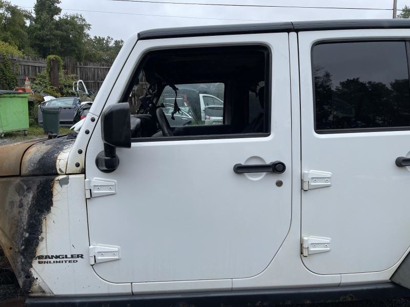 2011-2018 Jeep Wrangler Left Driver Side Front Door Smoked White