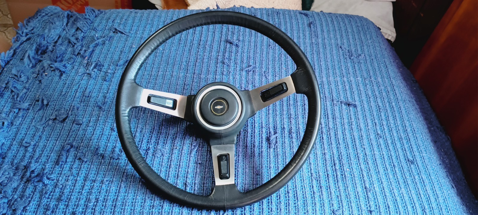 1978 CHEVROLET LUV TRUCK STEERING WHEEL BLACK USED OEM