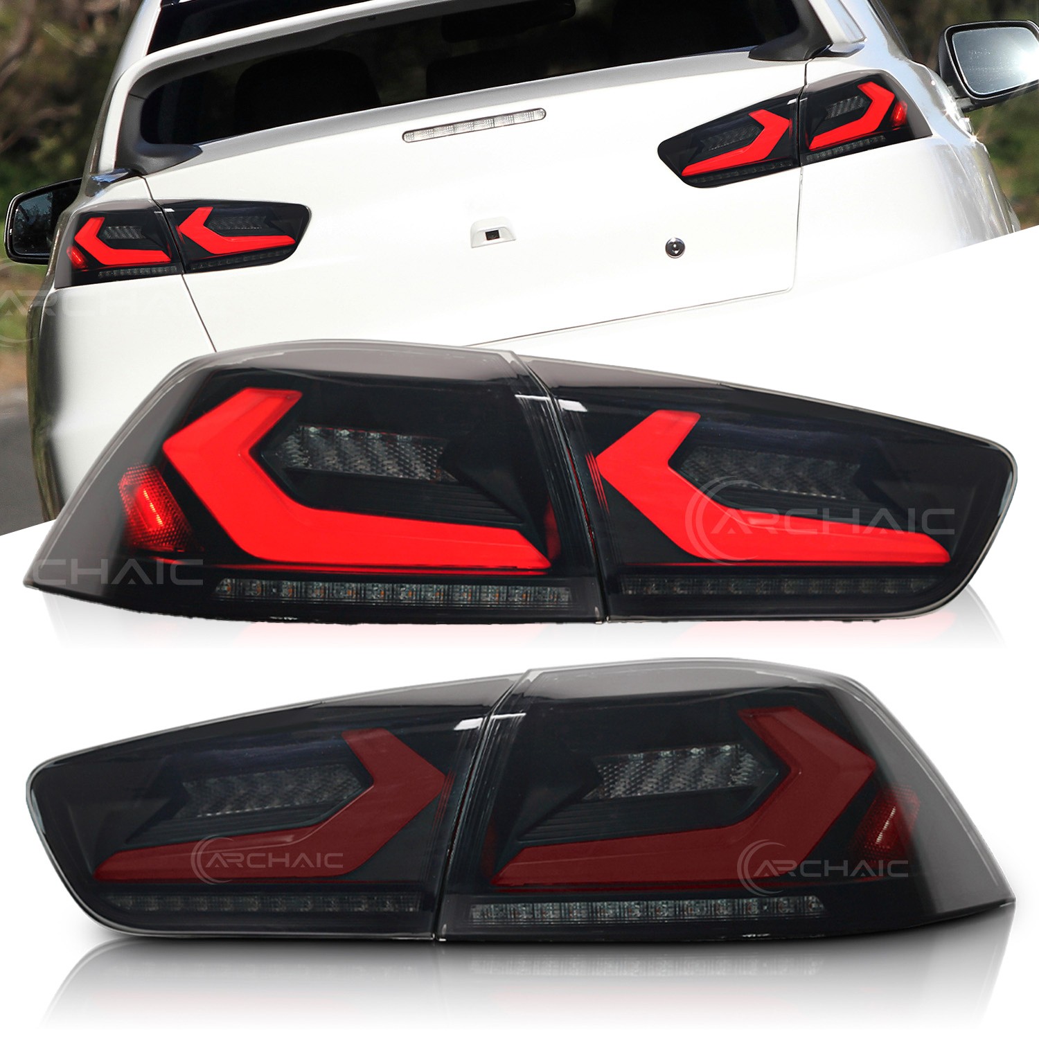 Tail Lights for Mitsubishi Lancer & Evolution EVO X 2008-2017 w/ Animation JDM