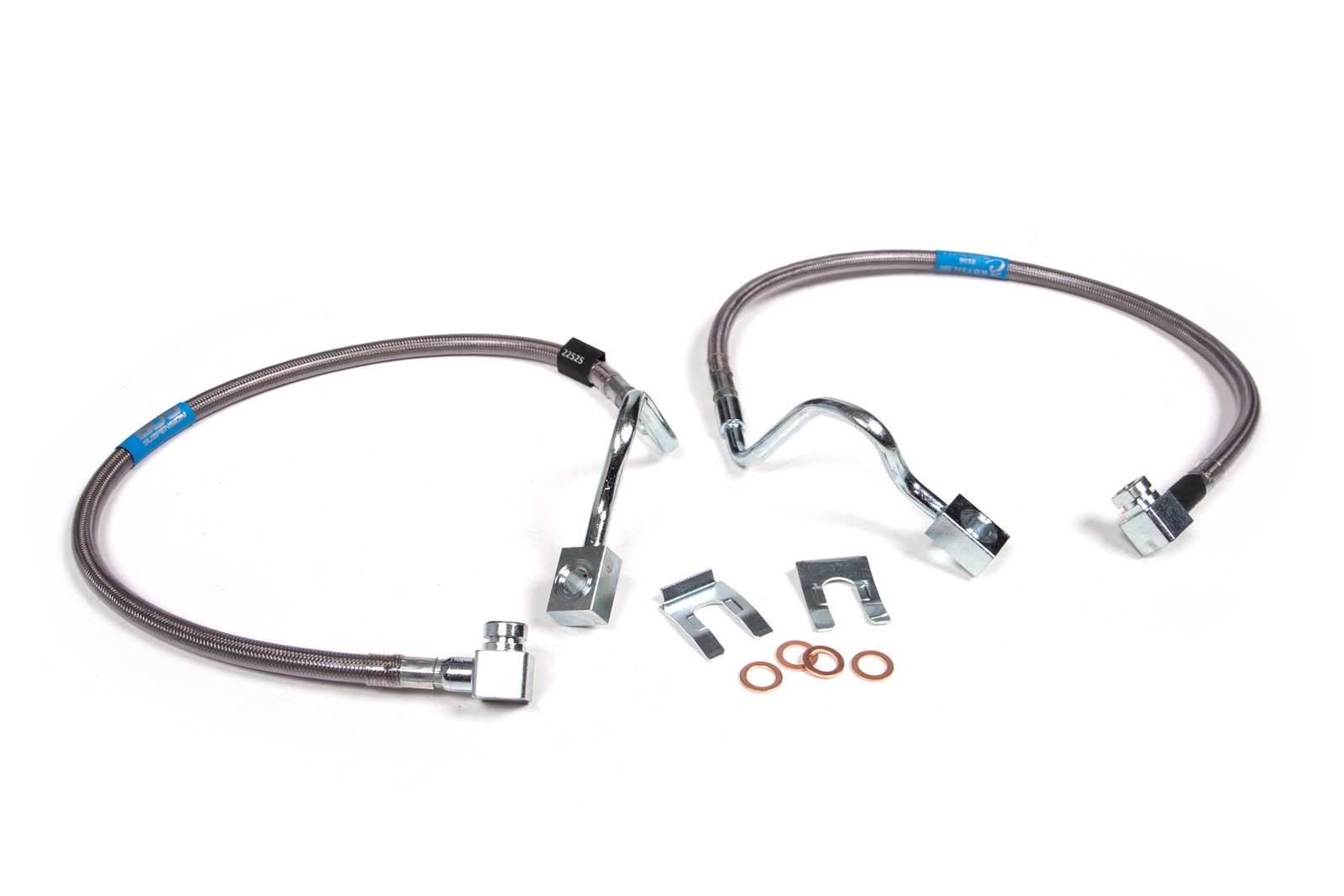 BDS Front Brake Line Set Stainless Steel Fits 6-8 Inch Lift Fits Ford F150 (04-0