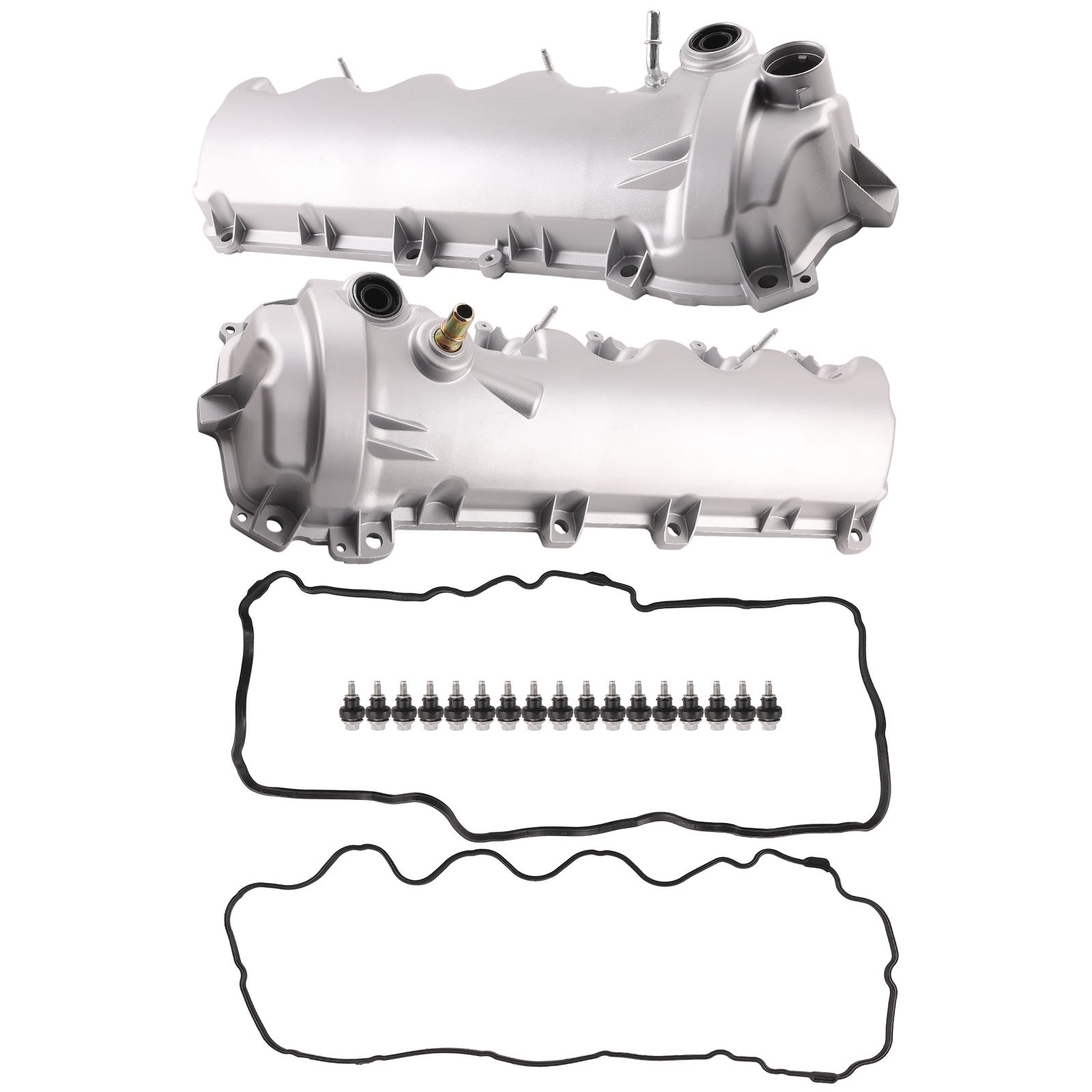 2pcs Aluminum Valve Cover Set for Ford F-150 F-250F-350 Super Duty V8 5.4L 05-10