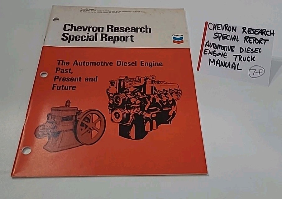 1976 Chevron Research Special Report Automotive Diesel Engire Truck Manual Old