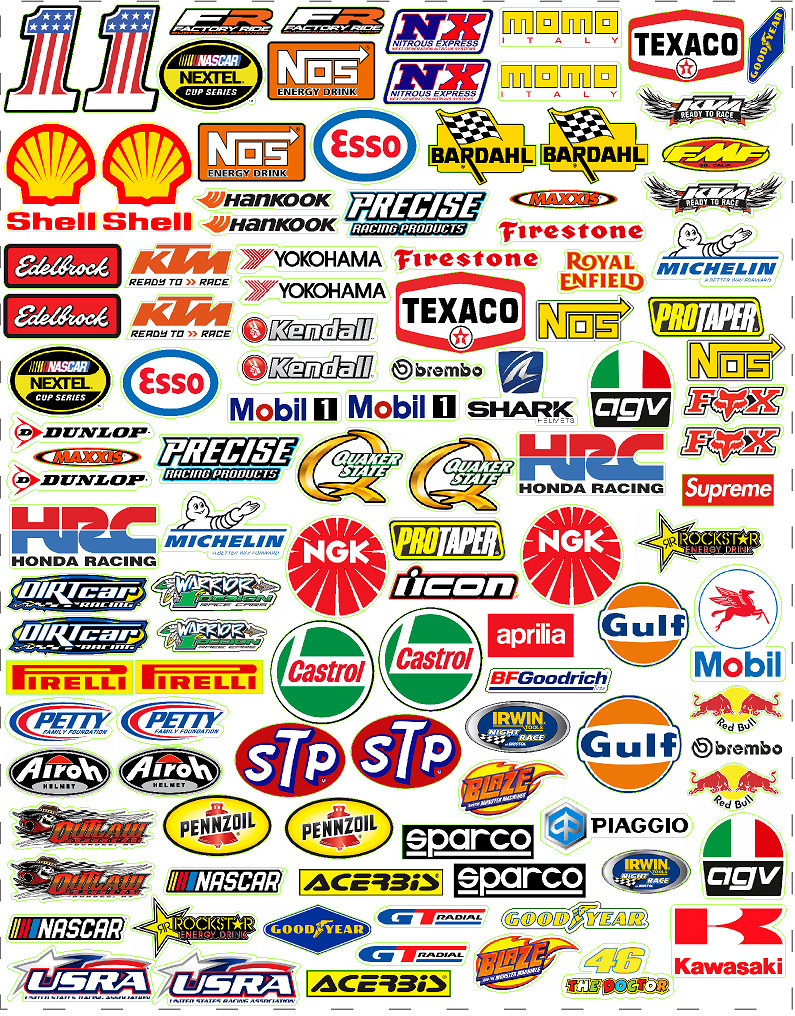 100 + Racing Decals Stickers Drag Race  Nascar Buy 2+ Any Sets Get 