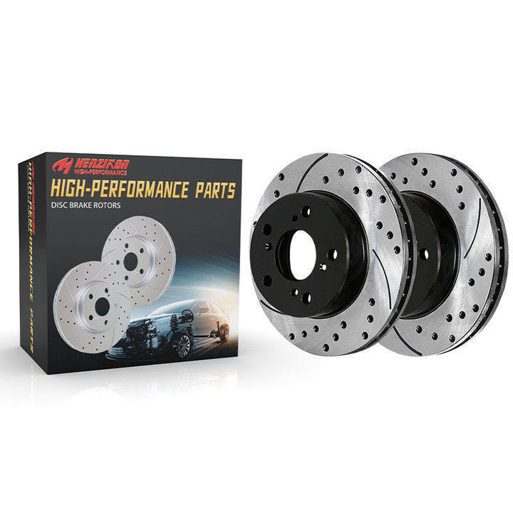 For A4 A5 A6 A7 Quattro Allroad Q5 320mm Front Drilled & Slotted Brake Rotors