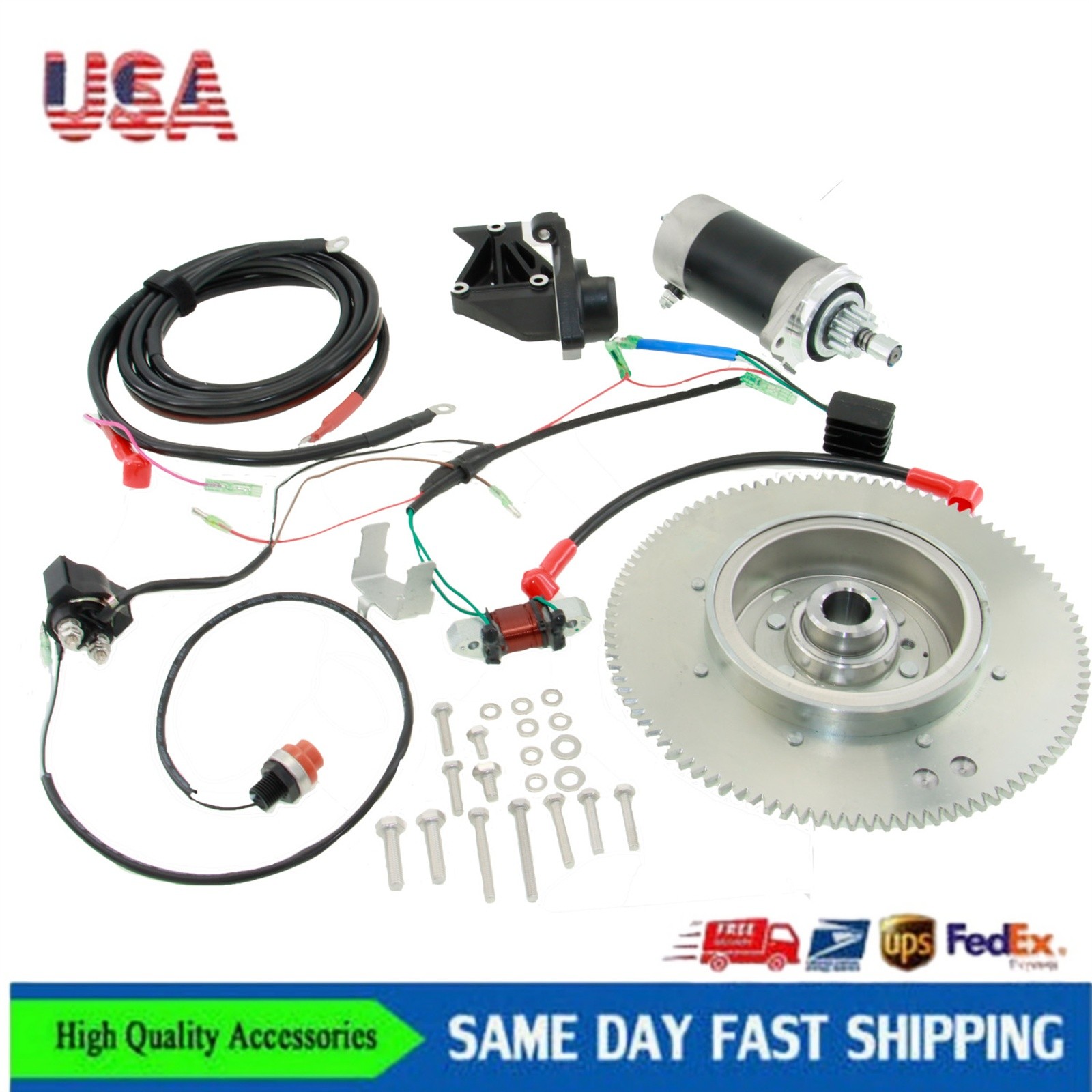 Electrical Start Conversion Kit For 30HP 2-Stroke Outboard Yamaha 61N-85550-10