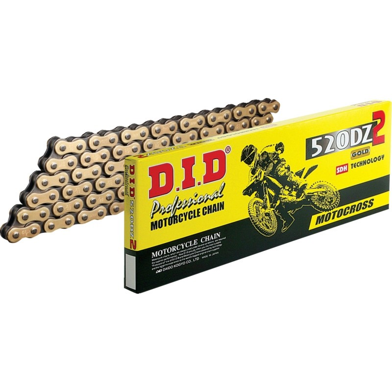 D.I.D. 520 Motorcycle Chain Non O-Ring DZ2 M520DZ2X100RB