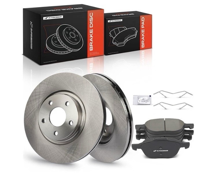 A-Premium 11.81” (300mm) Front Vented Brake Rotor & Ceramic Pad Kit Ford & Volvo