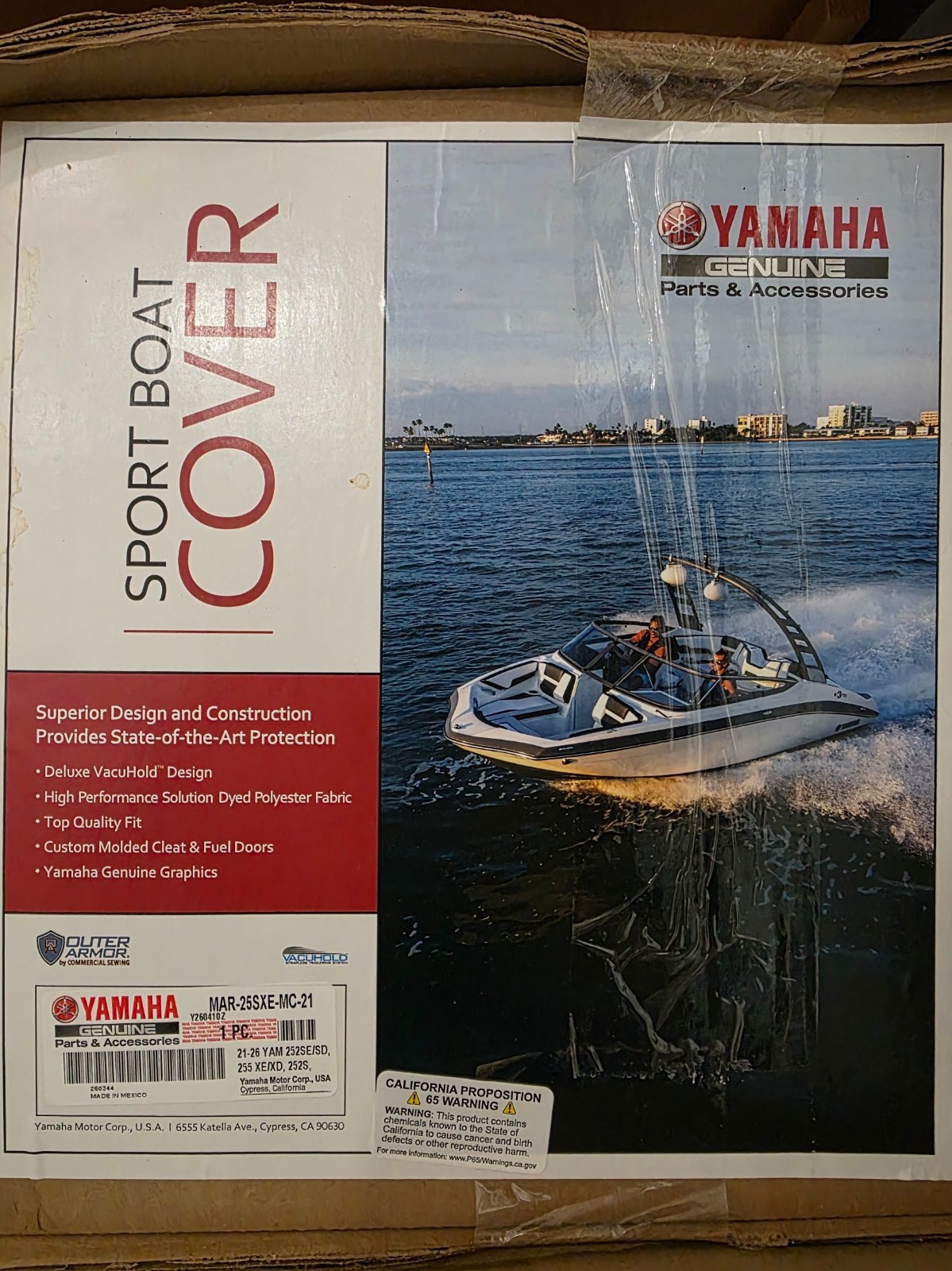 Yamaha OEM Boat Mooring Cover 25FT MAR-25SXE-MC-21 New in Box