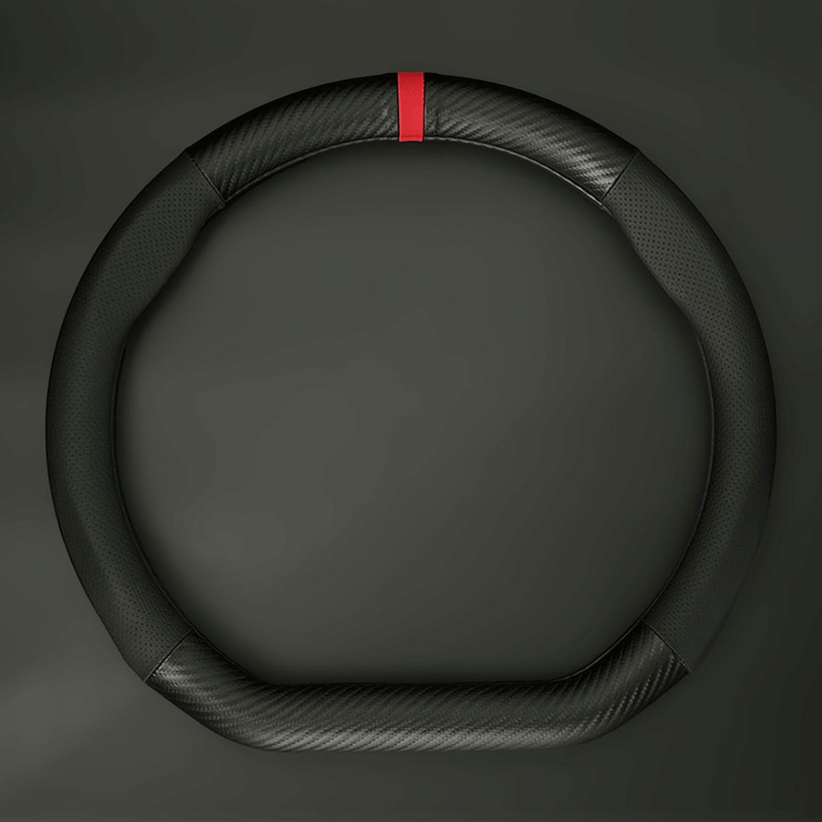 For Chevrolet Camaro 2016-2024 D-Shaped Steering Wheel Cover Matte Carbon Fiber For Chevrolet Camaro 2016-2024 D-Shaped Steering Wheel Cover Matte Carbon Fiber