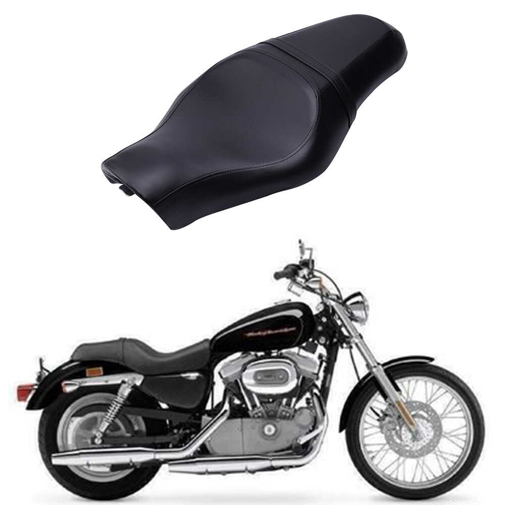 Motorcycle Driver Passenger Seat Saddle Two up For Harley Sportster XL883 1200