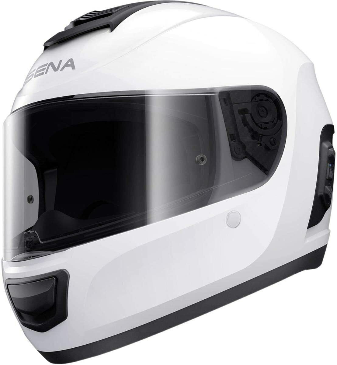  Sena Momentum Lite Motorcycle Helmet in Glossy White
