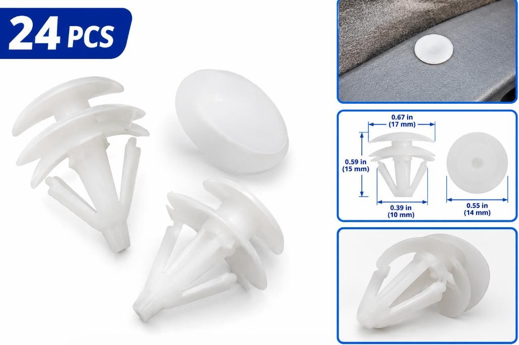 Qty 24 Seat Trim Panel Back Cover Clips For Honda Acura 91566-SP0-003 US SELLER