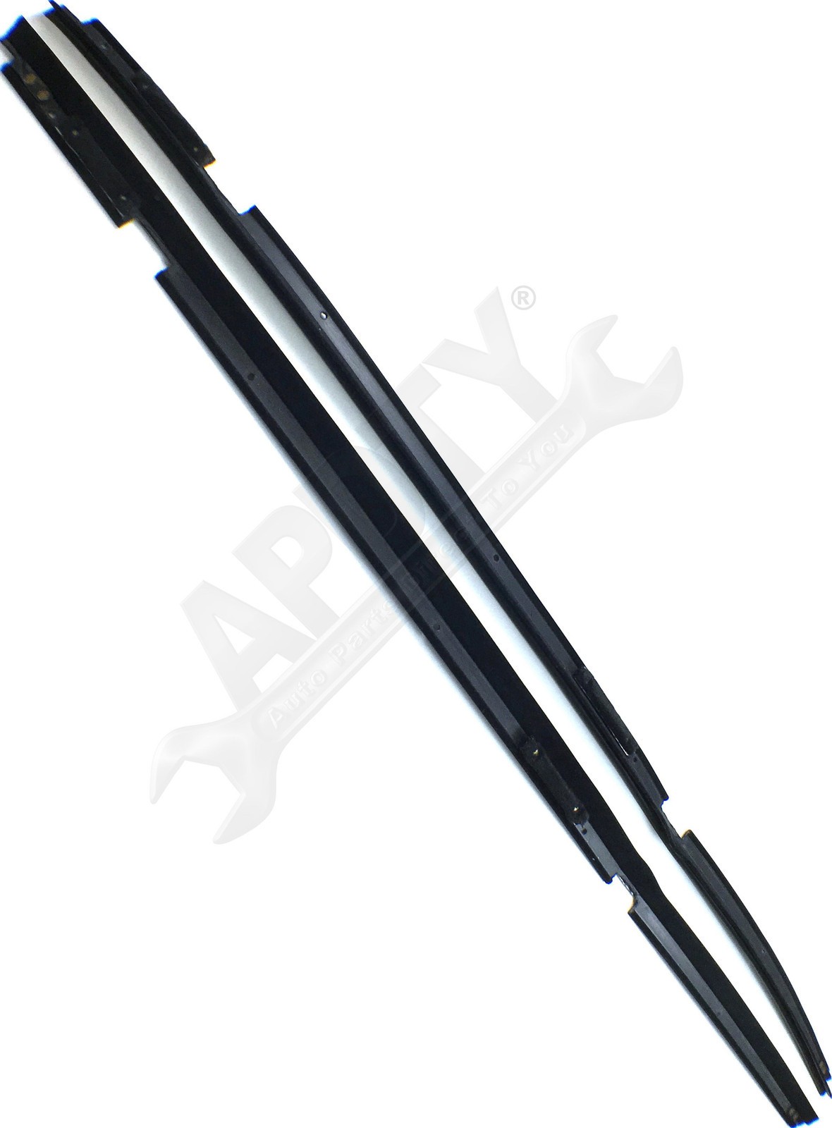 APDTY 141188 Door To Window Glass Rubber Belt Weatherstrip Dew Wipe Sweep Set