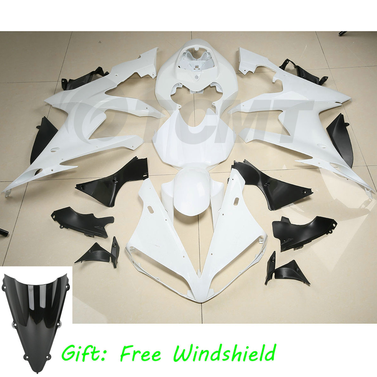 Unpainted ABS Injection Fairing Cowl Kit BodyWork Fit For YAMAHA YZF R1 04-06 05